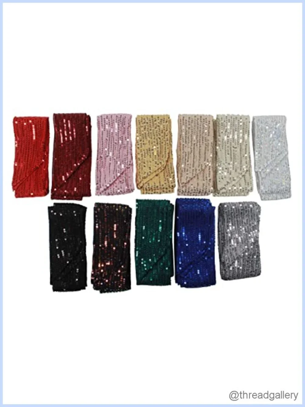 Sparkly Sequin Skinny Scarf Neck Tie Belt Versatile Sash
